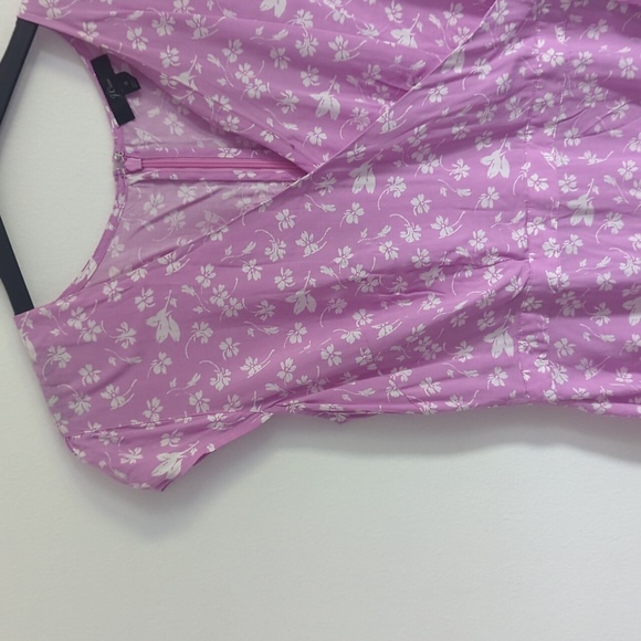 J.crew size 8 purple floral dress frill - Picture 2 of 10